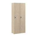 Bush Business Furniture Single Tier 2 Door Storage Locker with Keypad Locks, Office Furniture, Assure Collection, Natural Elm