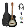 Fender FA-15 3/4-Scale Kids Steel String Acoustic Guitar - Moonlight Burst Bundle with Gig Bag, Tuner, Strap, Picks, and Austin Bazaar Instructional DVD
