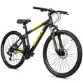 WEIZE Mountain Bike, 26/27.5-Inch Adult Bike, 21-Speed Rear Disc Brake, Lightweight Aluminum Frame for Men and Women, Comfort Saddle for Outdoor Trail Riding,Black