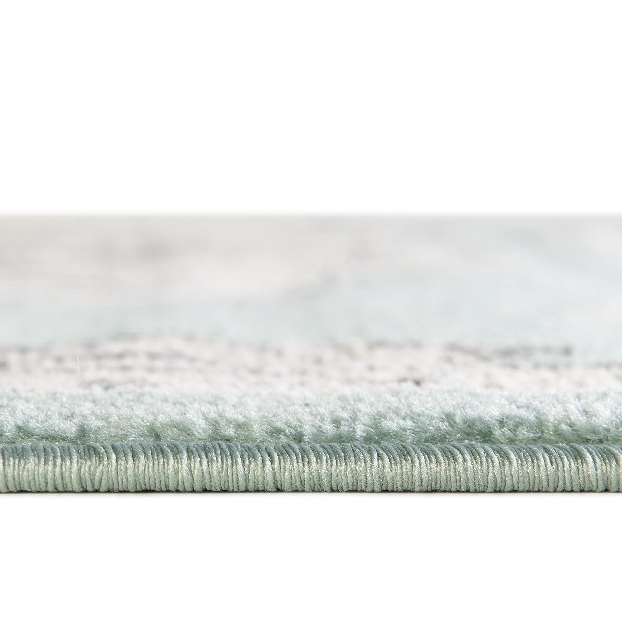 Unique Loom Parker Collection Area Rug - Kokulu (10' x 14' 1" Rectangle, Aqua/ Beige)