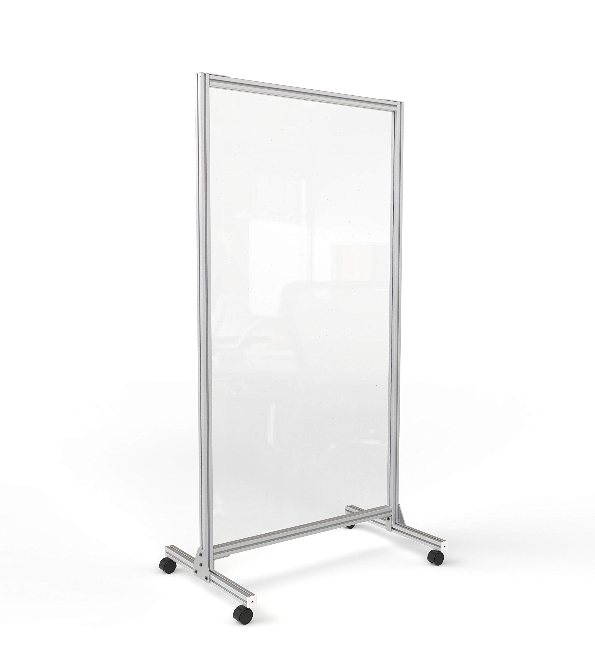 Ghent Plastic Mobile Divider, Clear, 74"H x 38"W, CMD7438-A