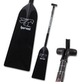 Hornet Watersports Dragon Boat Paddle - Black Glossy- Adjustable Carbon Fiber Dragon Boat Paddle - IDBF Approved - Dragon Boat Accessories (Leverlock Adjustable)