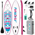 FunWater Inflatable 10'6×33"×6" Ultra-Light (17.6lbs) SUP for All Skill Levels Everything Included with Stand Up Paddle Board, Adj Floating Paddles, Pump, ISUP Travel Backpack, Leash,Waterproof Bag