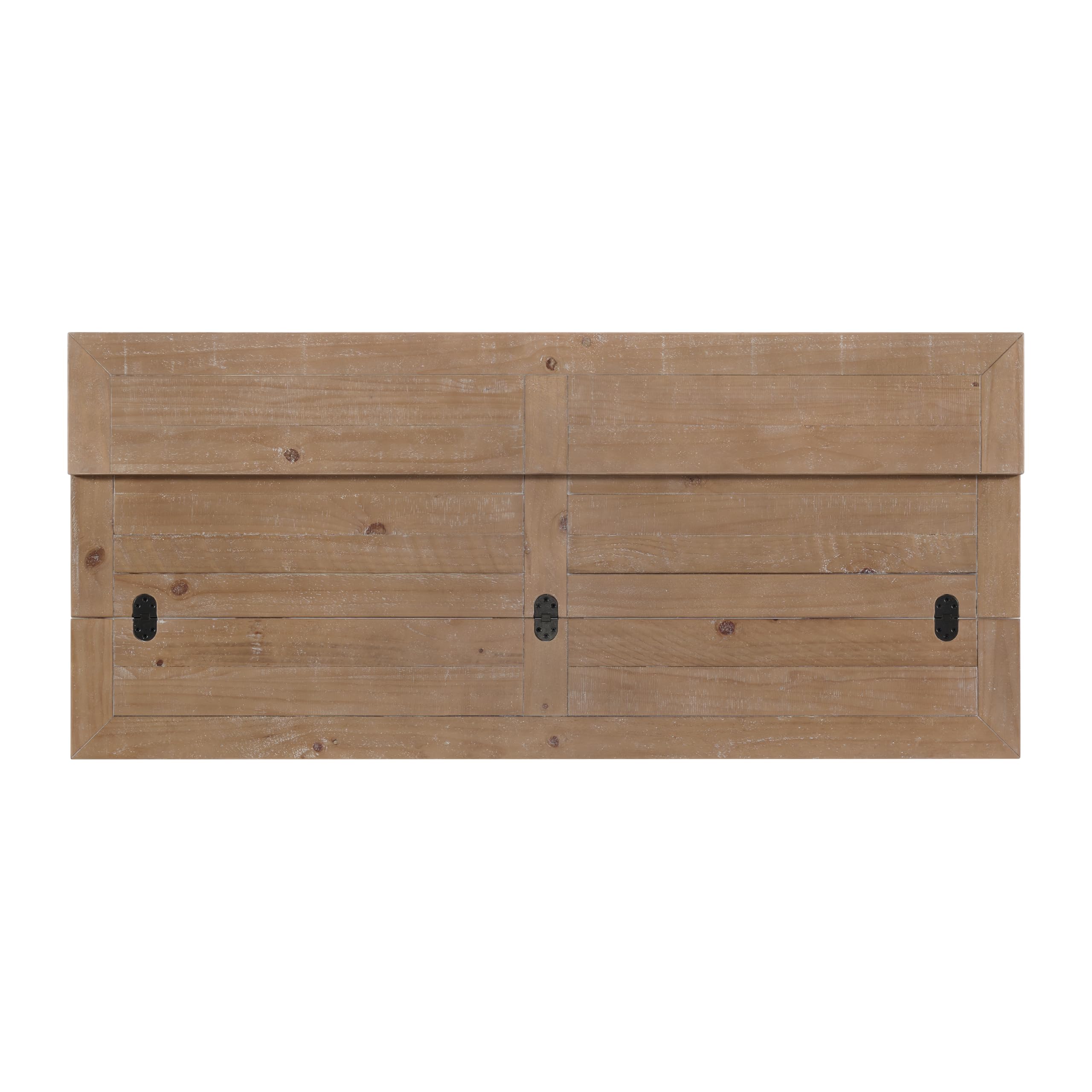 Martin Svensson Home Napa Solid Wood Pedestal Flip-Top Sofa Console Table, Driftwood