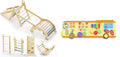 BlueWood 2024 8 in 1 Pikler Triangle Climbing Set, School Bus Wall Busy Board Panels