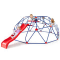 Olakids Climbing Dome with Slide, Kids Outdoor Jungle Gym Geometric Dome Climber, Steel Frame, 13.3FT Climb Structure Backyard Playground Center Equipment for Toddlers