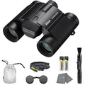 Nikon STABILIZED Binoculars 10x25 S, Image Stabilized Binoculars for Sports, Outdoors, & Wildlife, Compact, Bundle with a Nikon Lens Pen & Cleaning Cloth
