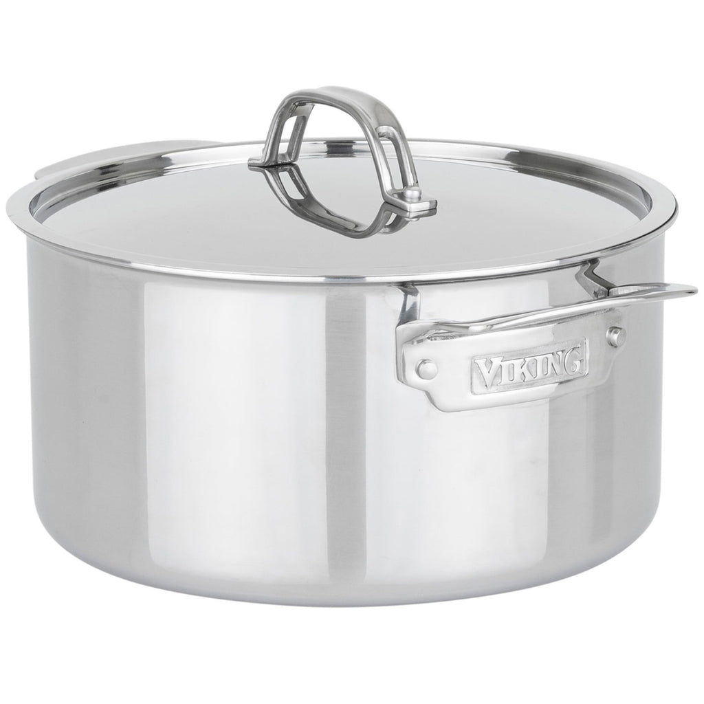 Viking PureGlide Pro 3-Ply Nonstick Dutch Oven with Lid, Made without PFAS, 6-Quart Induction Cooking Pot, Metal Utensil Safe Titanium Nonstick Surface, Oven Safe to 600F