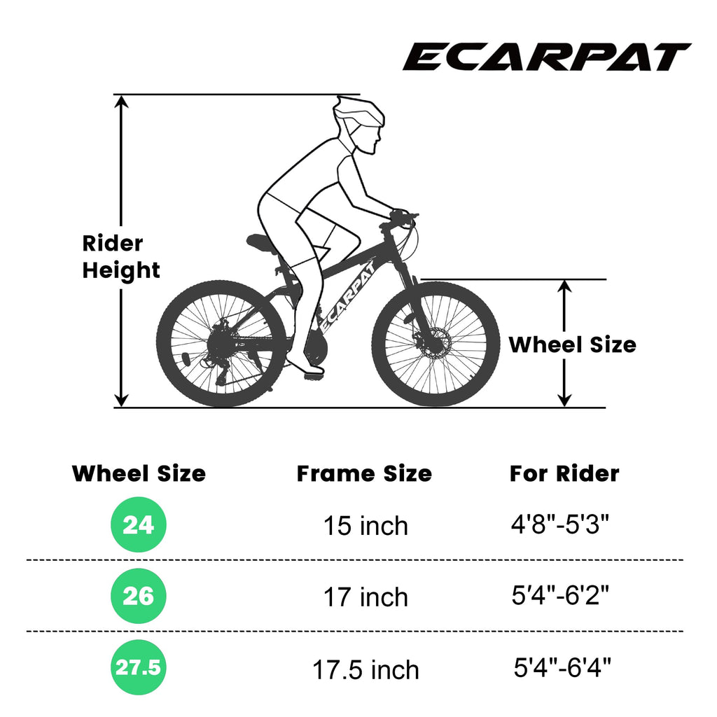 Ecarpat Full Dual Suspension 26 Inch Mountain Bike, 21-Speed Disc Brake, Front Fork Rear Shock Absorber Carbon Steel Frame Mountain Bike, Mens Womens Trail Commuter City Bicycles