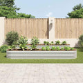 Favemtsl Galvanized Steel Large Raised Garden Bed 157.5 x 31.5 x 17.3 inch Rectangle Planter Box Outdoor Modern Silver Finish for Backyard Patio Balcony