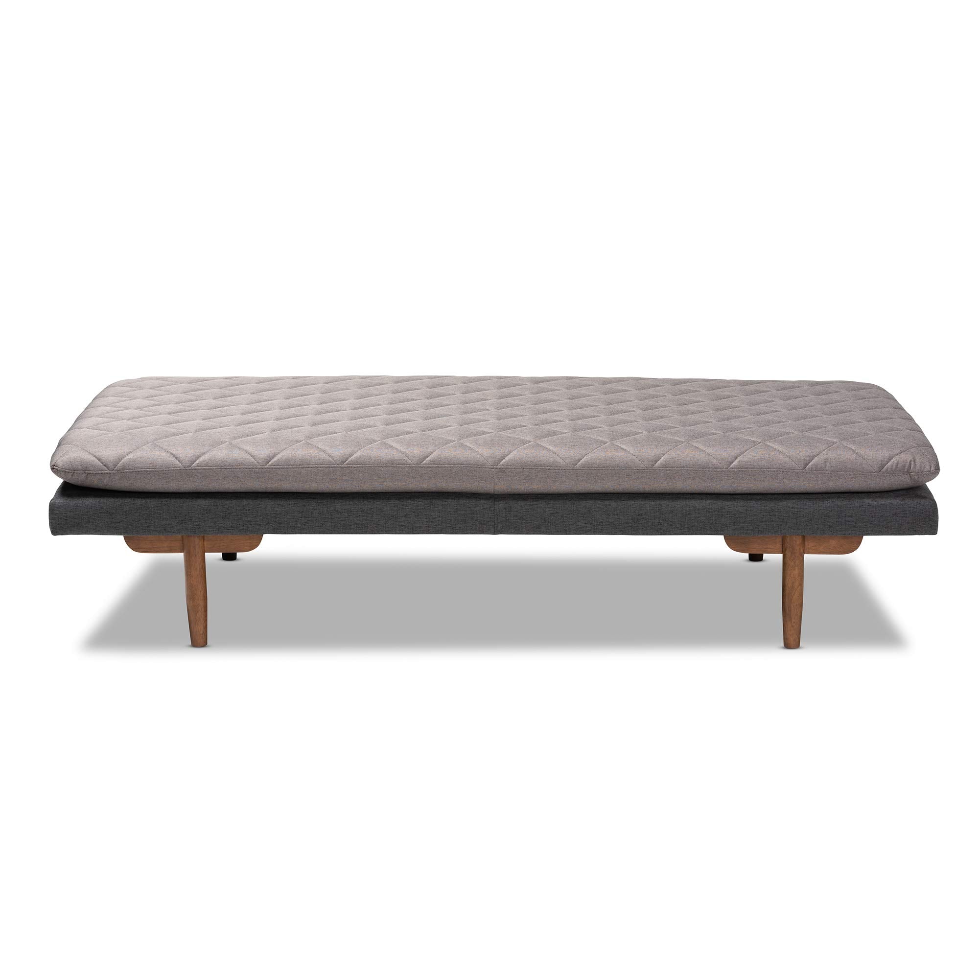 Baxton Studio Daybed, Single, Grey/Walnut