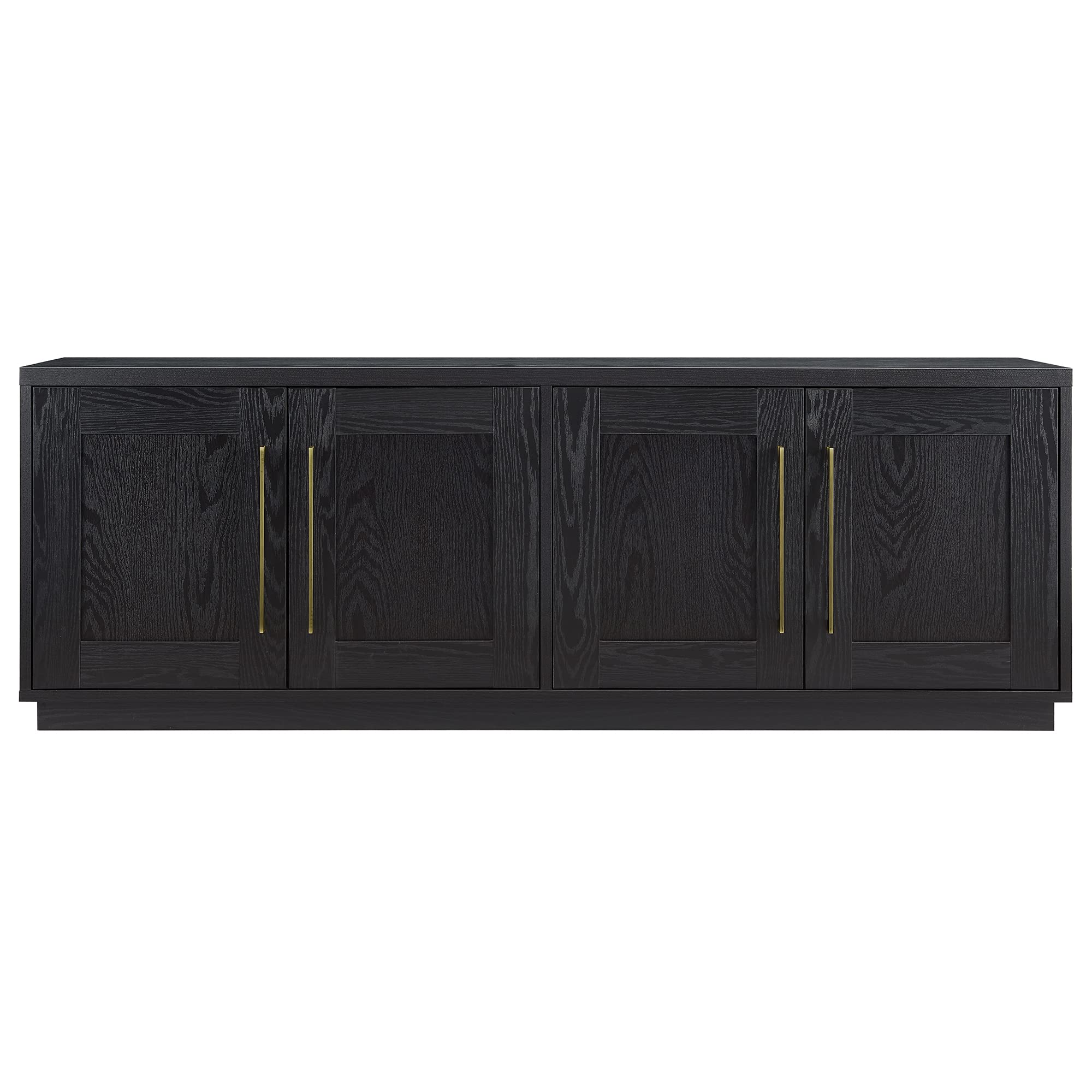 Henn&Hart Tillman Rectangular TV Stand for TV's up to 80" in Black Grain