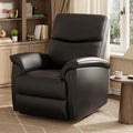 Garvee Power Swivel Recliner Chair, PU Leather Electric Reclining Armchair with Free Position, 270 Degree Swivel, 38.6 in Wide Seat, 350 Lb Capacity, Single Sofa for Living Room Bedroom,Black