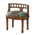 GAZOGJ Retro and Elegant Piano Bench,Low Back Vanity Stool with Exquisitely Carved Solid Wood Stool Legs,Thick Padded Cushioned Keyboard Bench