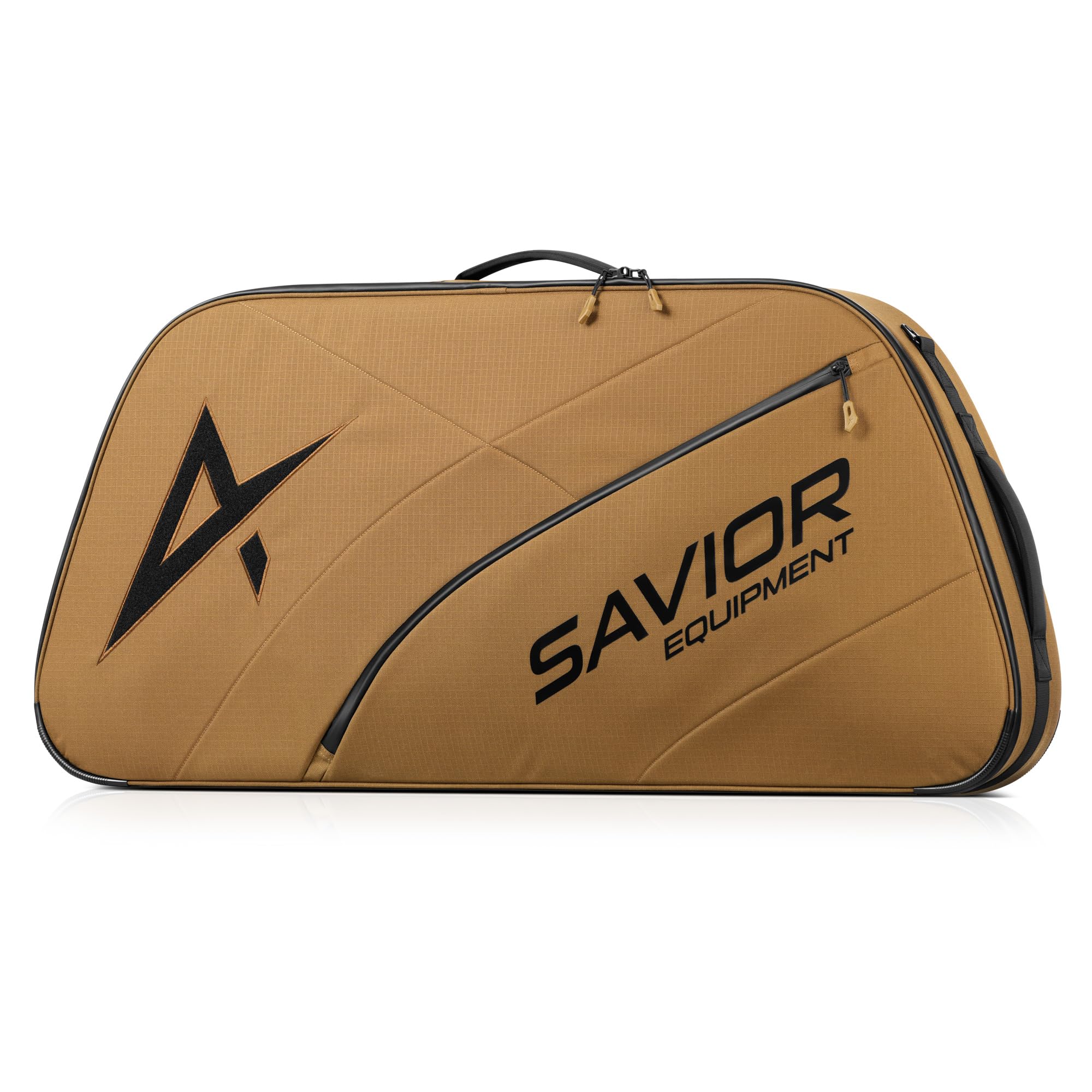 Savior Equipment Hyperion Deluxe Compound Bow Case Soft Shell Bag Fits 32" 36" 40" ATA, w/CamShield Cover & Quick-Release Grip Wrap, w/Backpack Shoulder Straps (Coyote Brown, 32" ATA)