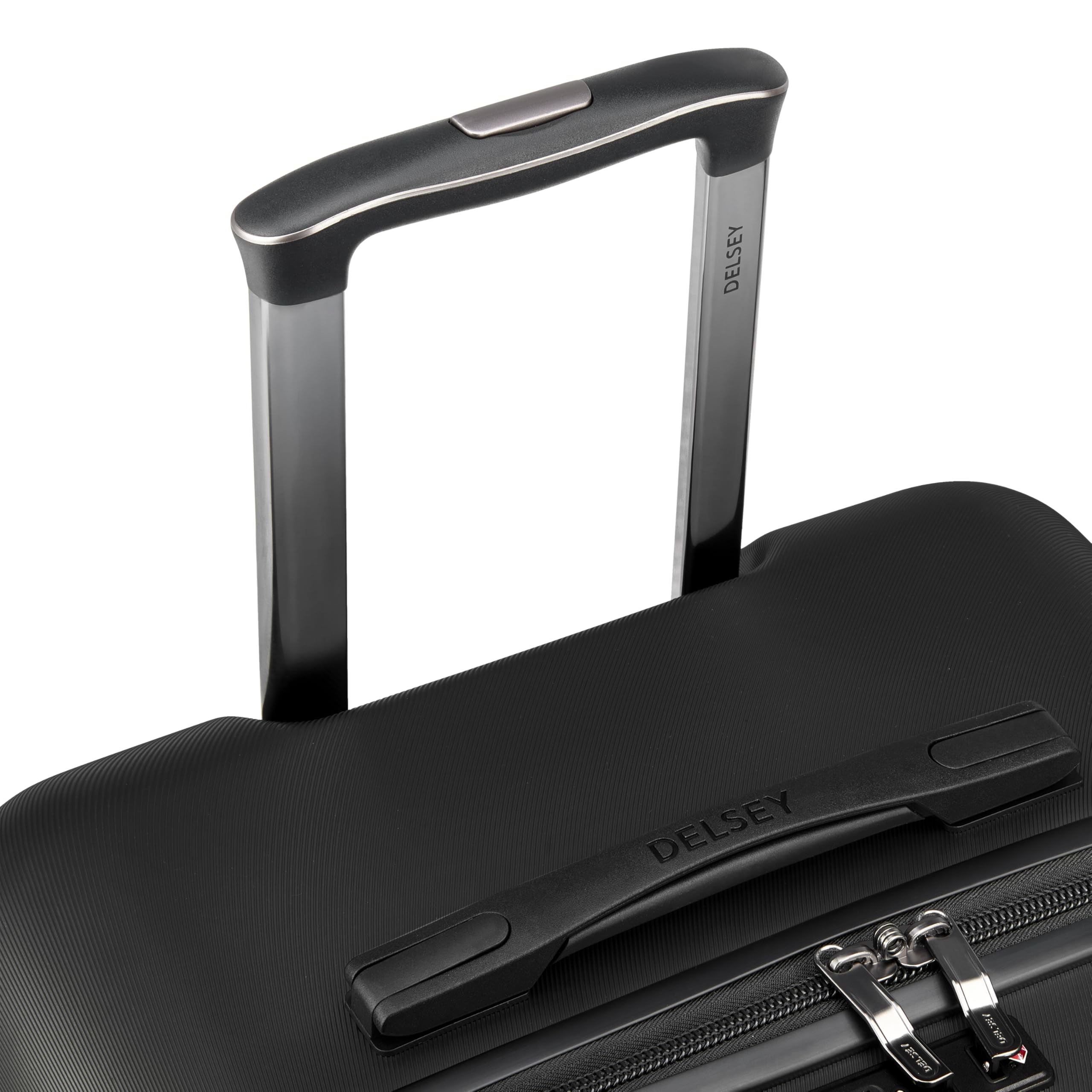 DELSEY PARIS Cruise 3.0 Hardside Expandable Luggage with Spinner Wheels, Black, Checked 26 Inch Trunk