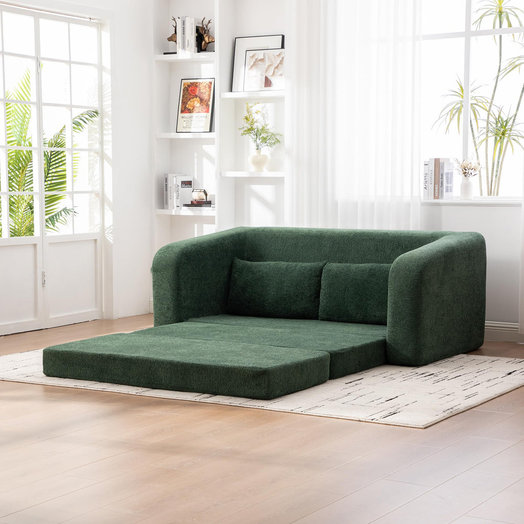KEIKI 71" Pull-Out Sofa Bed with Armrest & Backrest, High-Density Foam Cloud Lounger for Movie Nights, Relaxed Reading Spaces, Dorm Living & Multi-Functional Rooms