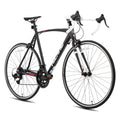 HILAND 14 Speeds 700C Road Bike, Light Weight Aluminum Frame Sport Bike, Racing Bike for Men Women Adult Bicycle 57 CM Frame Black