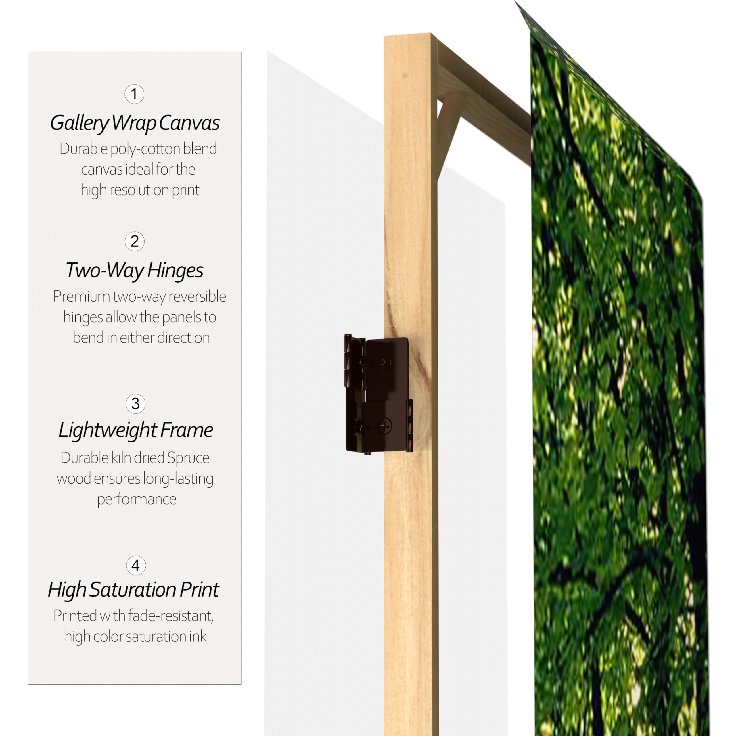 Red Lantern Double Sided Path of Life Canvas Folding Screen, 6 Foot - 6 Panel