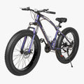 Outroad Mountain Bike Fat Tire with 4-Inch Tire 26 inch Wheels, 21 Speed with High Carbon Steel Frame, Double Disc Brake and Front Suspension Anti-Slip Bikes, Purple