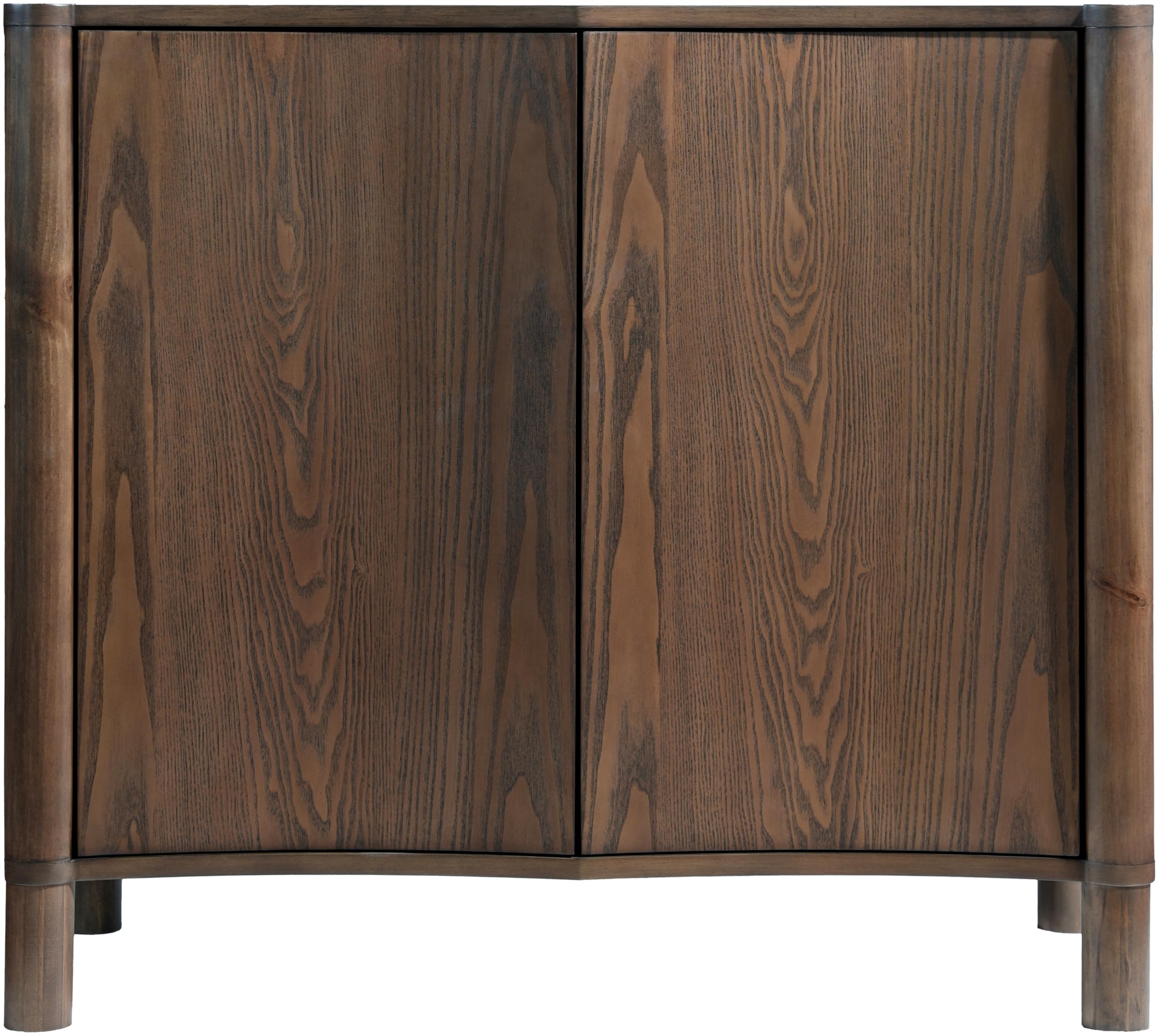 Livabliss x Becki Owens Traditional Sonador Cabinet, Dark Brown, 32" H 36" W 16" D