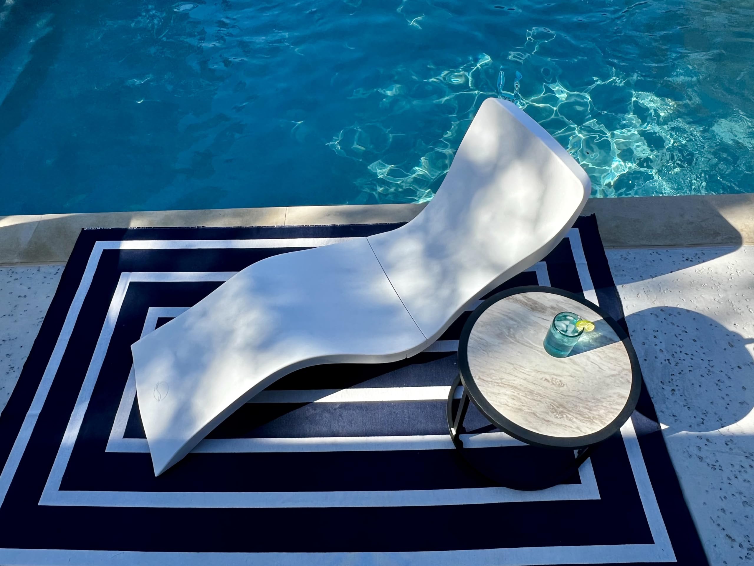 Las Olas Luxury Living Chaise Pool Lounger | Ultra-Comfortable Waterproof Pool & Patio Chase Lounge Chair for Outdoors | Up to 9" of Water, UV & Fade Resistant, Made in USA, Easy Tool-Free Assembly