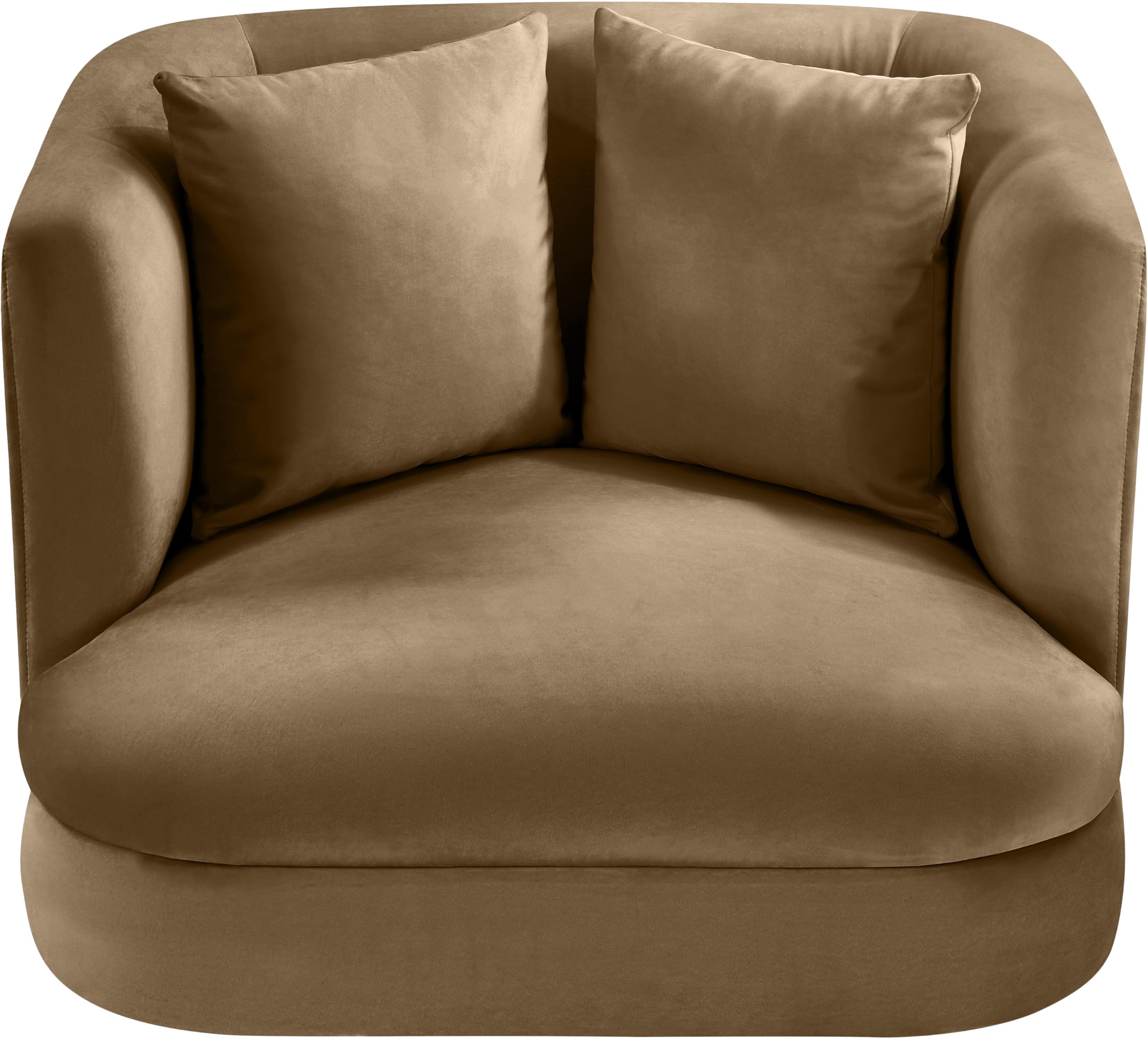 Meridian Furniture 699Taupe-C Alder Collection Modern | Contemporary Chair with Ultra Luxe Taupe Velvet, 460 GSM Velvet, Solid Wood Frame, 38" W x 36" D x 30" H, Taupe