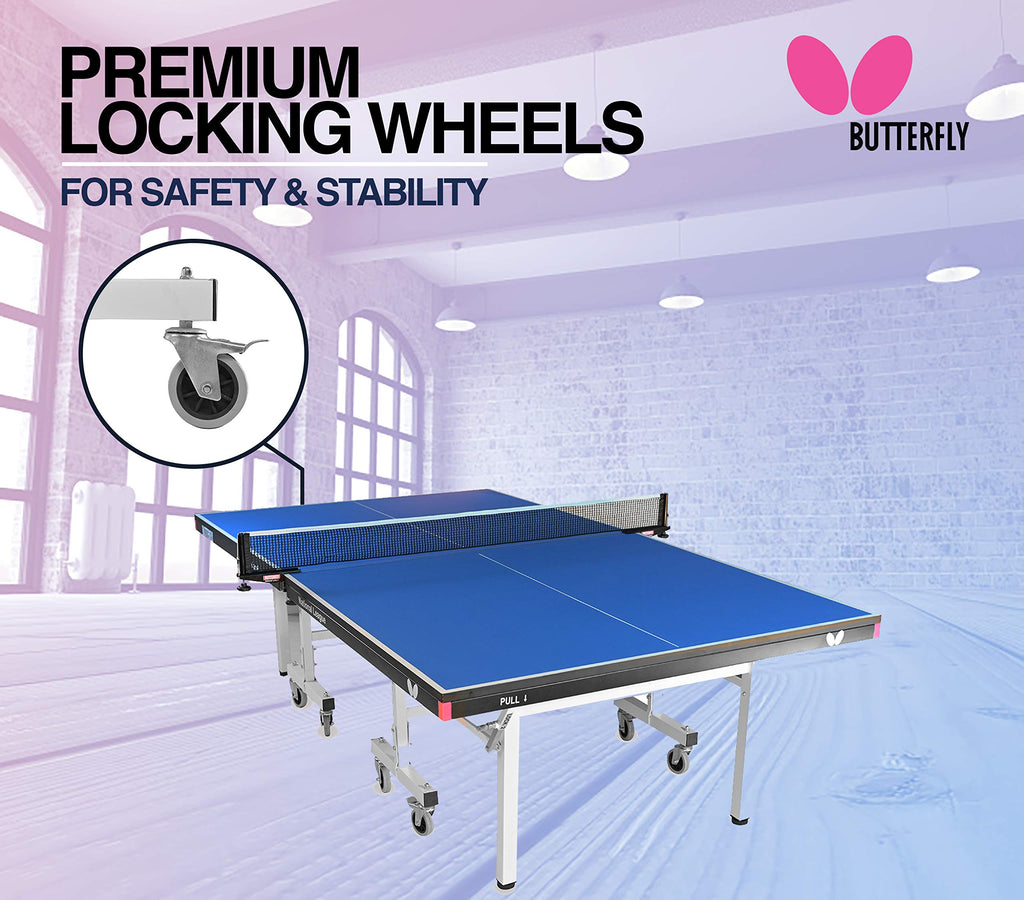 Butterfly National League 25 Table Tennis Table | 10 Minute Quick Assembly Ping Pong Table | 25mm Indoor Top | Tournament Grade