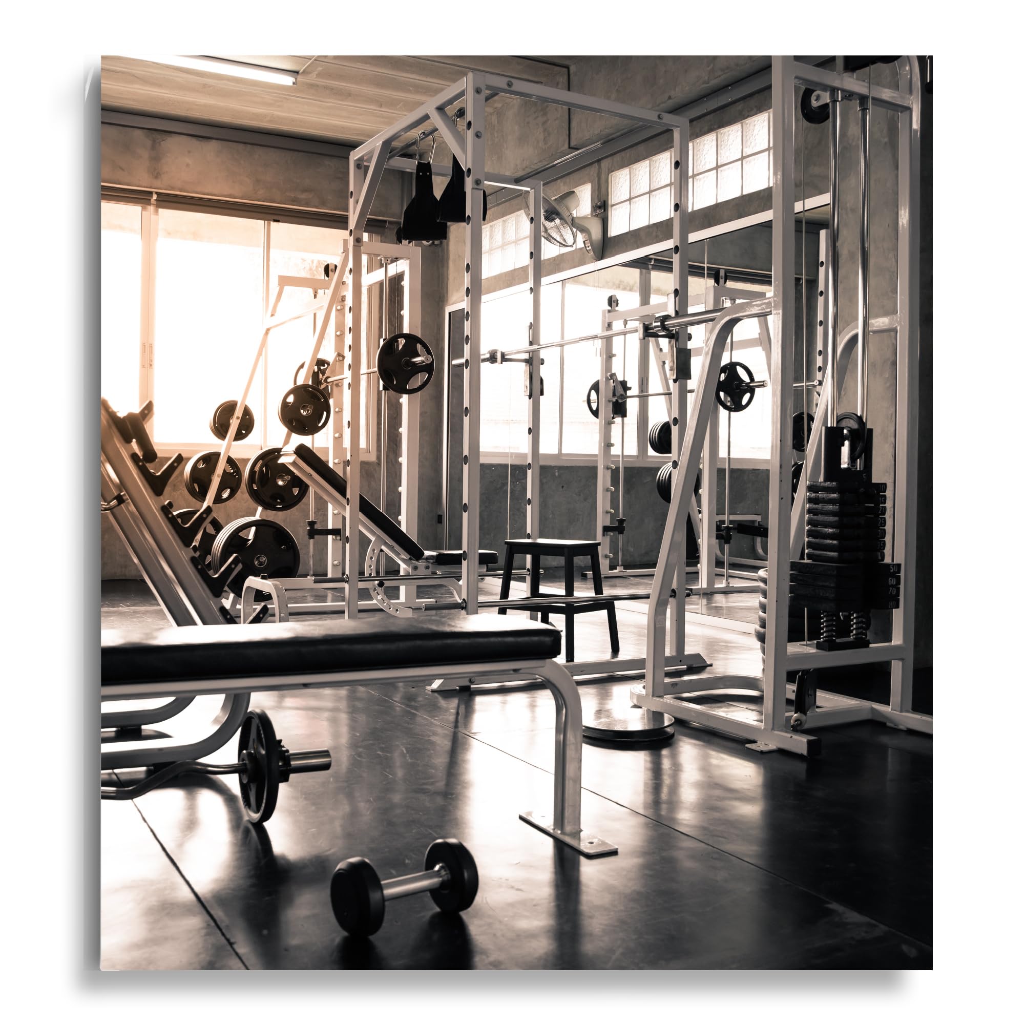 Dulles Glass Shatter-Resistant Home Gym Mirror – 36" x 72" – Wall Mount Kit Included – Commercial Grade Safety Full-Length Exercise, Dance, Yoga & Martial Arts Mirror
