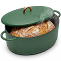 Great Jones Dutchess Cast Iron Dutch Oven Pot With Lid (Broccoli) - Large 6.75 Quart Size, Dual Handles - All Stovetop Safe - 500° Dutch Oven For Bread Baking | Dishwasher Friendly