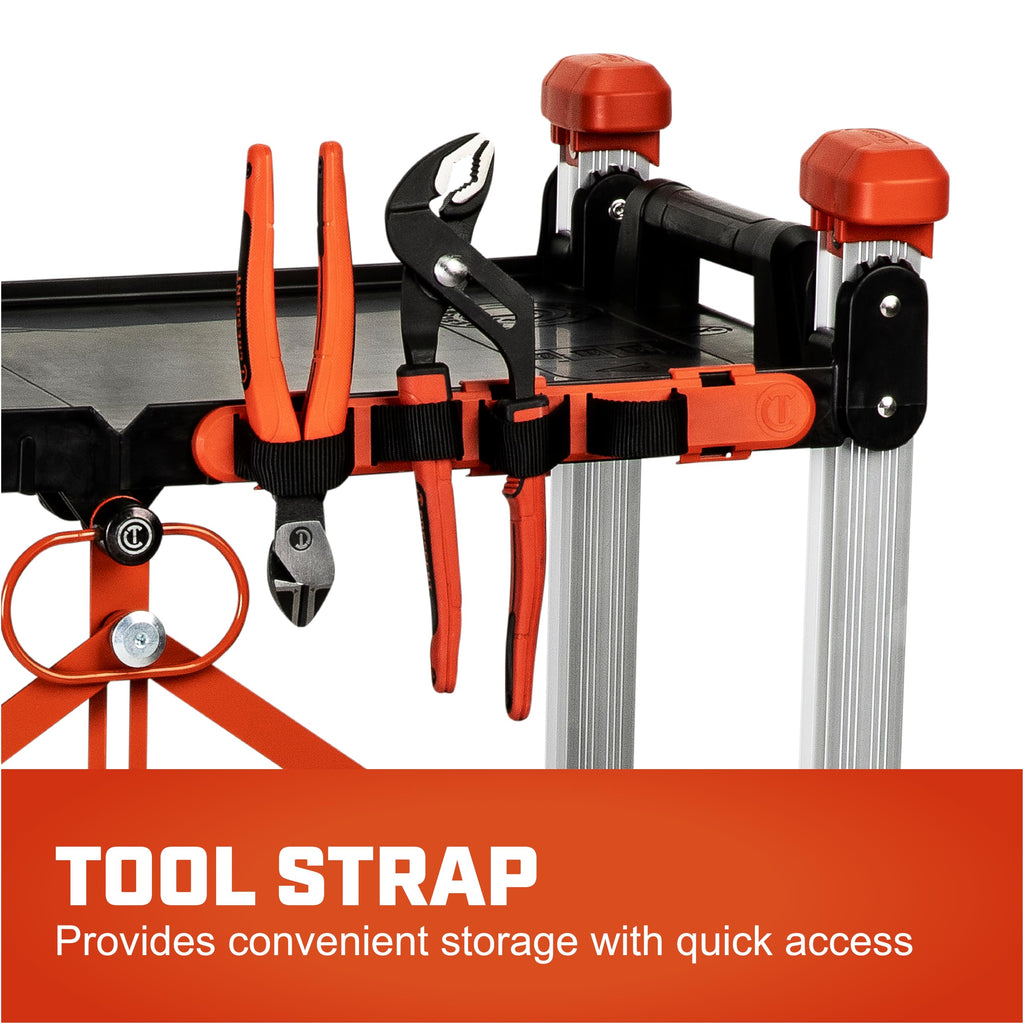 Crescent SITERUNNER, 3 Shelf Heavy Duty Folding Jobsite Cart - 300-lb Capacity, F3SCBL