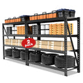 WORKPRO 68" Ultra Wide 4-Tier Metal Garage Shelving Unit, 68" W x 24" D x 65" H, 7200 LBS Capacity, Heavy Duty Storage Utility Rack, Industrial Adjustable Shelves for Shop Basement Fish Tank, 2 Pack