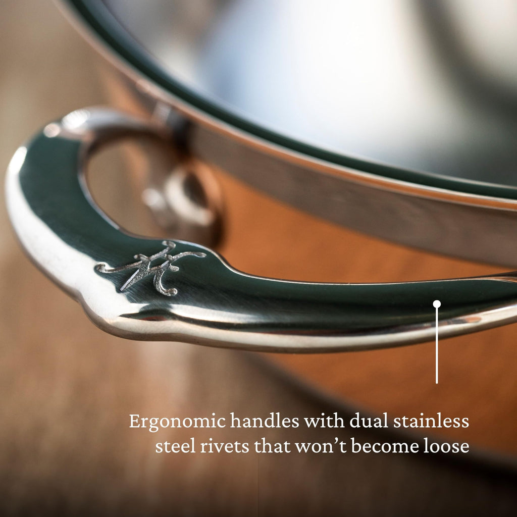 Hestan - CopperBond Collection - 100% Pure Copper Essential Pan, Induction Cooktop Compatible, 5 Quart