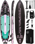 UPWELL 11'6"×35" Extra Wide Inflatable Paddle Board, Stand Up Paddle Board, Sup Paddle Boards for Adults, Mech Pink
