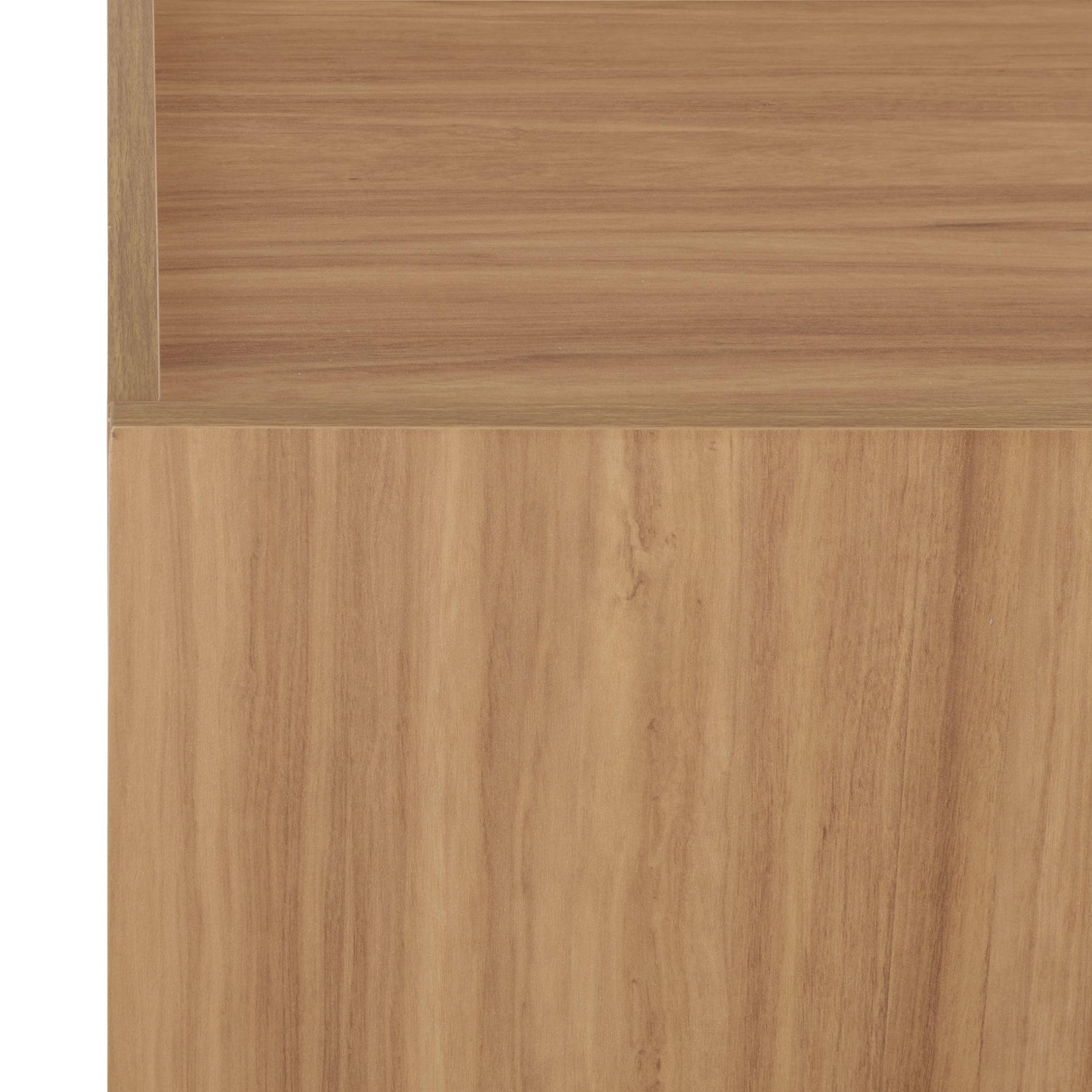 SAFAVIEH Furniture - Takami Media Stand for TVs up to 75" - Oak 4-Door Modern Entertainment Console with Storage Cabinets (MED3604A)