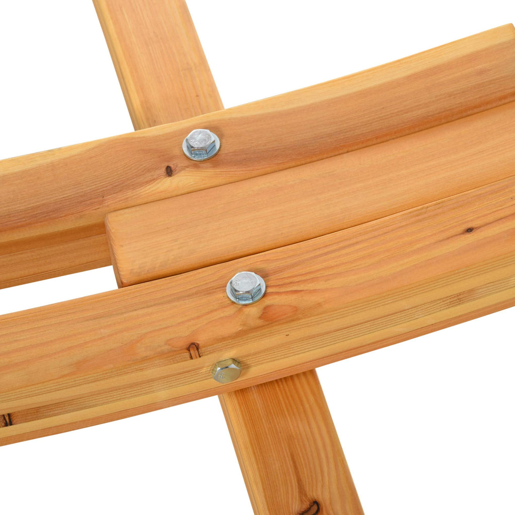 10.6' Wooden Hammock Stand Universal Garden Picnic Camp Accessories, 264lbs, Natural