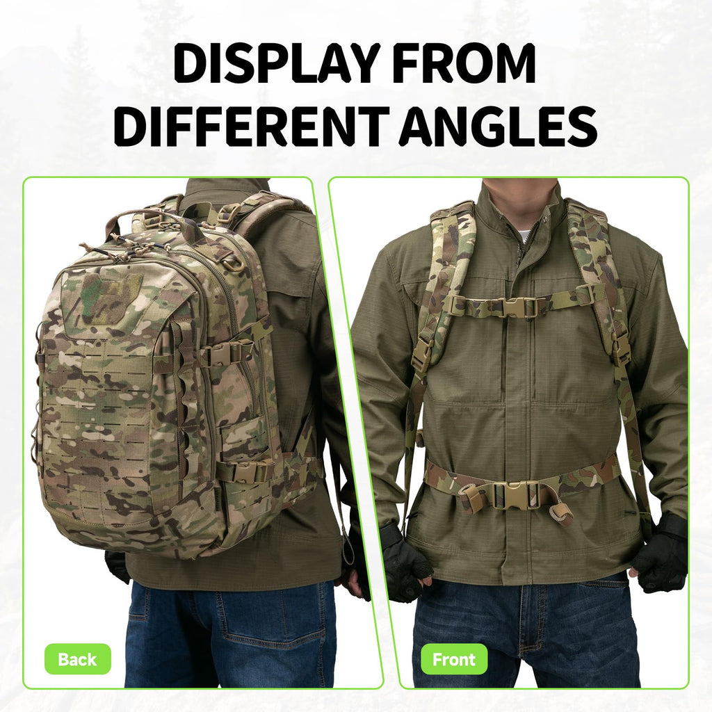 EXCELLENT ELITE SPANKER 40L Tactical Military Backpack for Men and Women Large Rucksack Assault Pack Bag for Outdoor Camping, Hiking(Multicam)