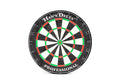 HAN'S DELTA Professional Bristle Dartboard Cabinet Set, Metal Corner Reinforcement, Regulation Steel Tip Dartboard, Includes 6 Steel Tip Darts and Scoreboards (Louis)