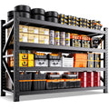 8000LBS Heavy Duty Storage Shelves, 4 Tier Adjustable Garage Shelving Unit, Heavy Duty Metal Shelving for Garage, Basement, Warehouse, Storage Room, Garage Storage Shelves, 79" W x 24" D x 74" H Black