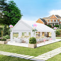 COBIZI 20x20 Party Tent Heavy Duty, Large Outdoor Event Tents for Parties with 6 Sidewalls & Built-in Sandbags,Waterproof Wedding Canopy Gazebo Temporary Shelter,Carport,Camping,Patio,Windproof