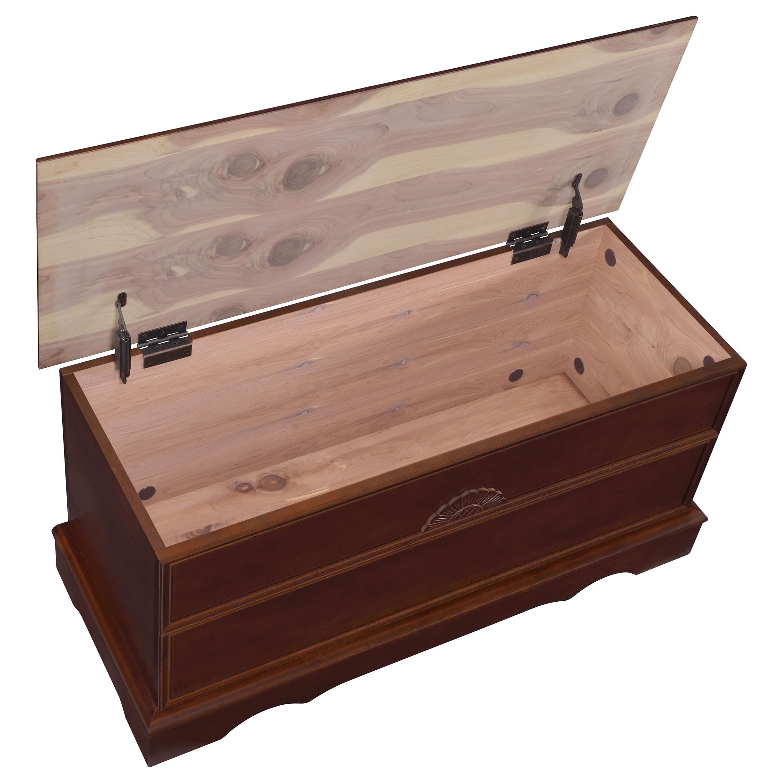 Coaster Home Furnishings - Paula - Wood - Cedar Chest with Storage Trunk, Rectangular Shape and Traditional Style - Bedroom - 40-Inch - Warm Brown - 4694