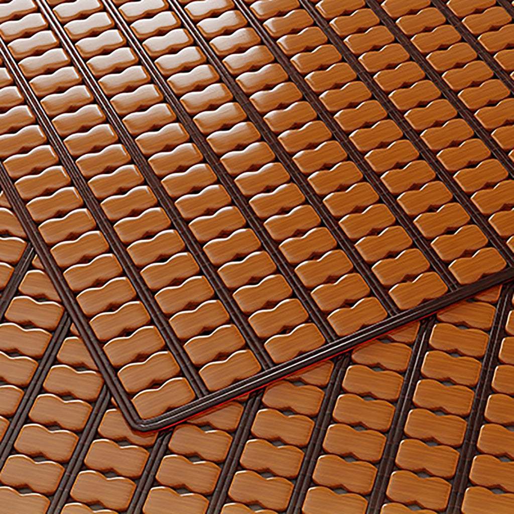 Summer Cooling Bamboo Sleeping Mat - Foldable Double-Sided Straw Mat King Size Cool Mattress Topper Breathable Air Conditioning Pad for Living Room & Bedroom Floor
