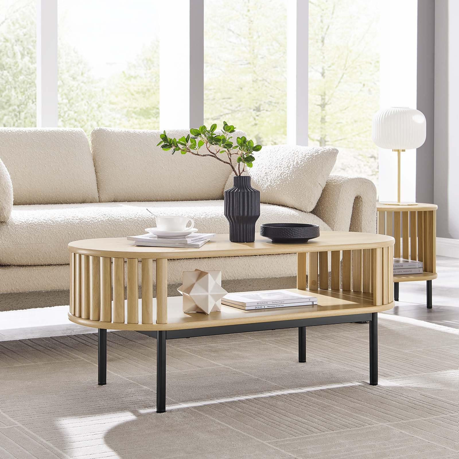 Modway Fortitude Modern Coffee Table, Oak