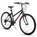 HILAND Bamcbase Womens Mountain Bike, 24 Inch 18 Speeds Hybrid Commuter Bicycle for Adults, Sport Hardtail Trail MTB Black