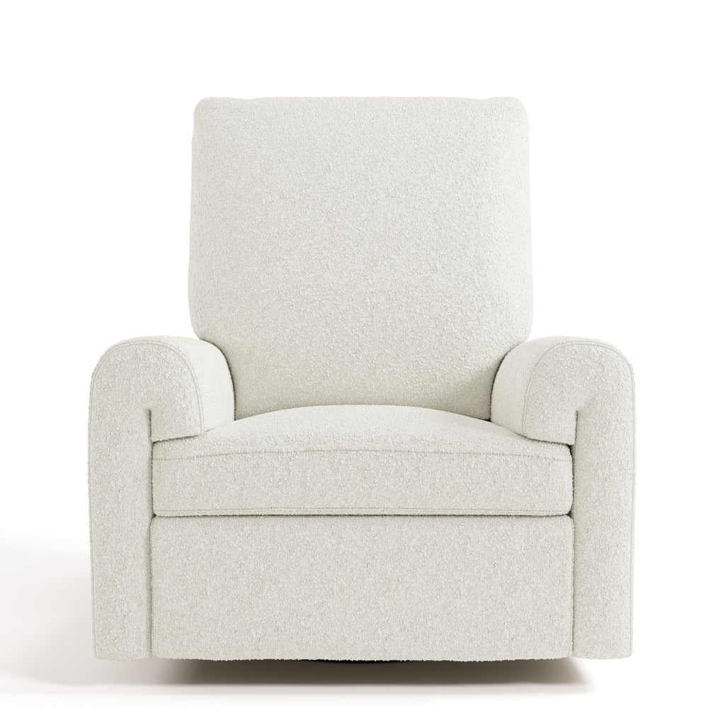 Storkcraft Sorrento Deluxe Power Recliner Swivel Glider – Premium Electronic Nursery Rocking Chair, Oeko-TEX 100 Certified, Includes Dual-USB Charging Port with USB-A & USB-C (Ivory Boucle)