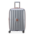 DELSEY PARIS St. Tropez Hardside Expandable Luggage with Spinner Wheels, Graphite, Checked-Medium 24 Inch