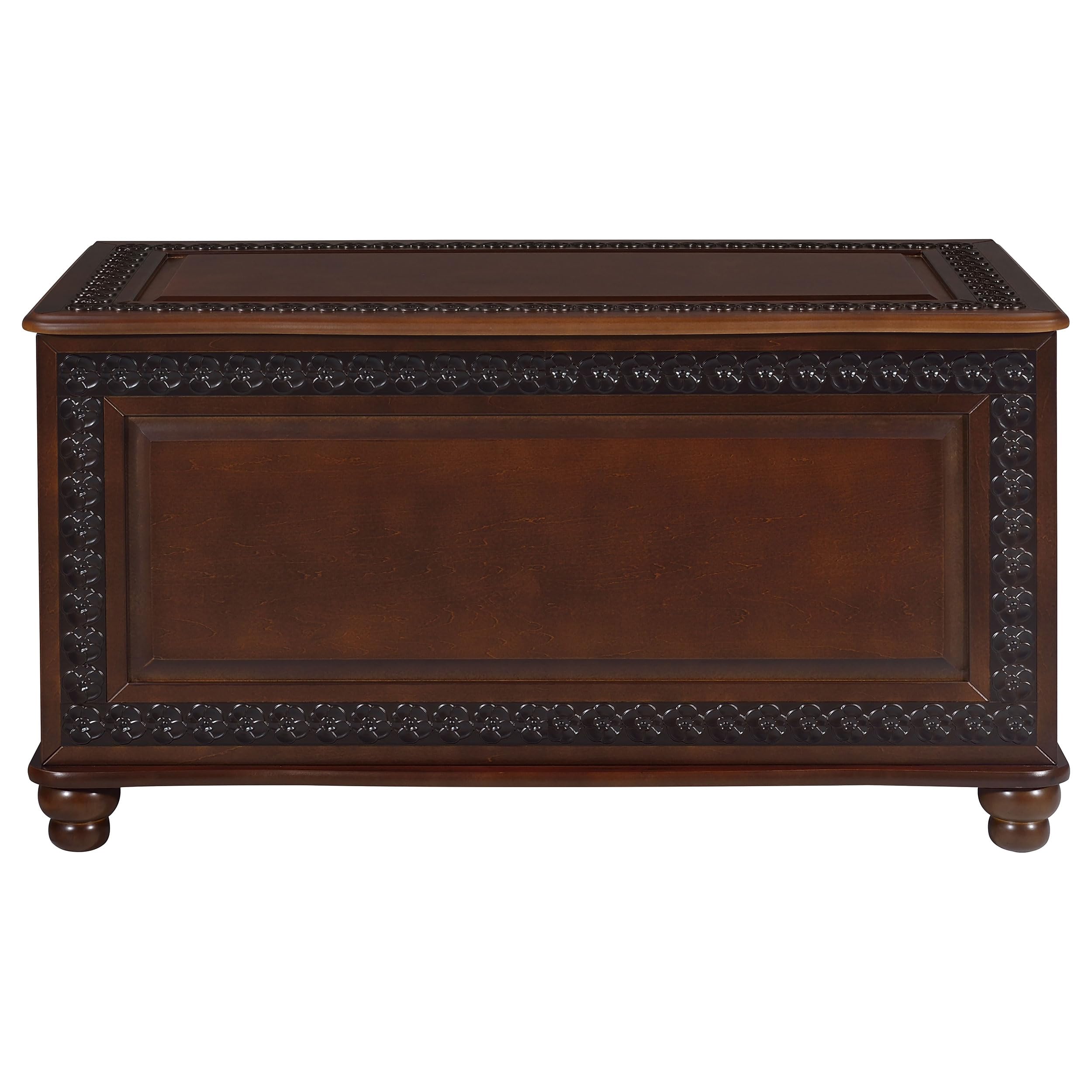 Coaster Home Furnishings - Finlay - Wood - Cedar Chest with Flip-Open Top, Safety Hinge, Lined Interior and Traditional Style - Bedroom - 40-Inch - Dark Tobacco - 900012