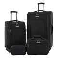 Travelers Club 4 Piece Soulana Luggage & Travel Set, Black