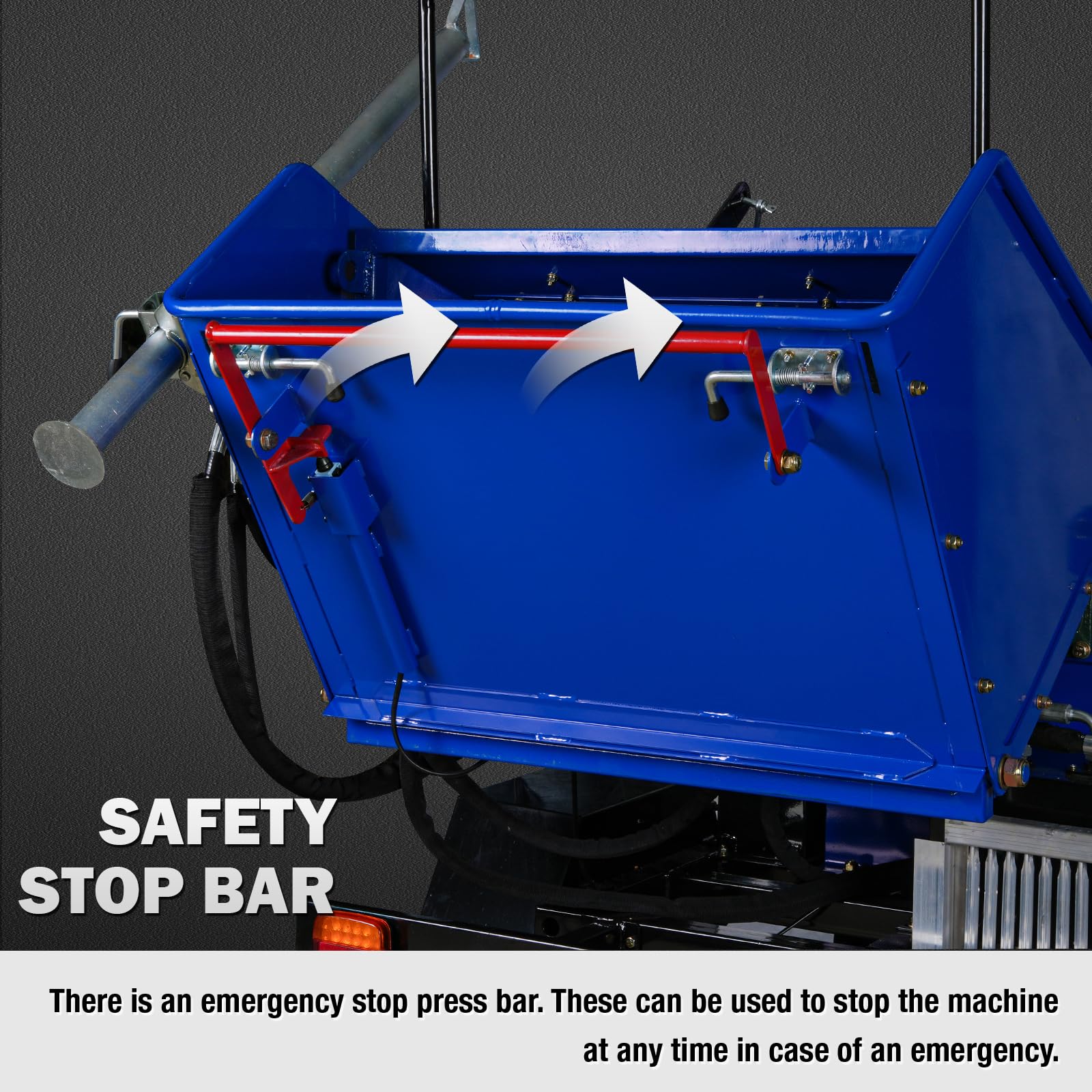 BILT HARD 8 Inch 764cc 25HP E-Start Gas Powered Hydraulic Feeding Wood Chipper, Towable Branch Shredder Mulcher with Tow Bar, Emergency Stop Bar and Tail Light
