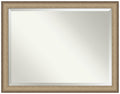 Amanti Art Bronze Wall Mirror 35x45 Elegant Brushed Bronze Rectangle Bathroom Mirror for Wall Decor Living Room, X-Large Casual Frame, Hangs Horizonally and Vertically, Bathroom Decor, Beveled Edge